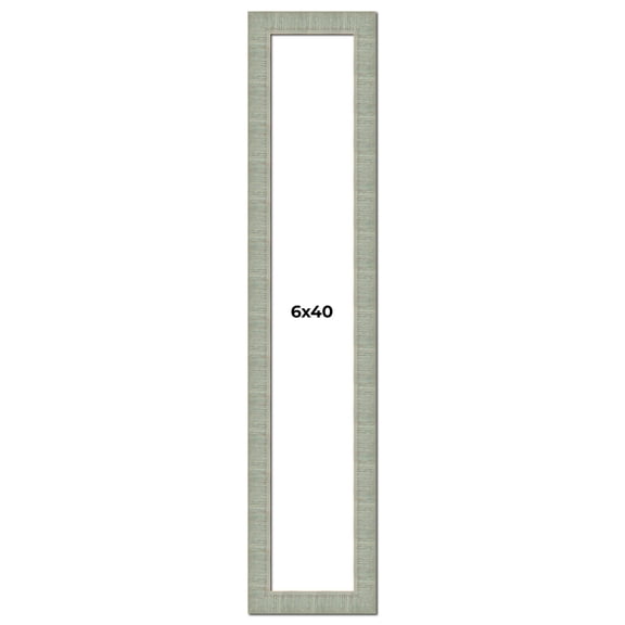 6x40 Frame Green Desert Pear Solid Wood Picture Frame | 1.625 Inch Moulding Width | Interior Frame