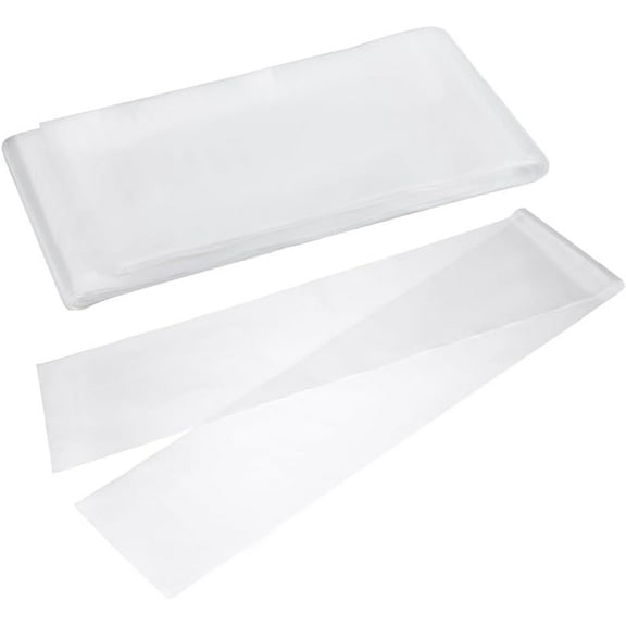 6x40 Inch Extra Long Plastic Sleeves 100pcs Flat Open Poster Bags Sleeves Poster Poly Bags Clear Flat Open Bag Waterproof Poster Storage Bag