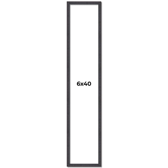 6x40 Rustic Brown Real Wood Picture Frame Width 0.75 inches | Interior Frame Depth 0.5 inches |