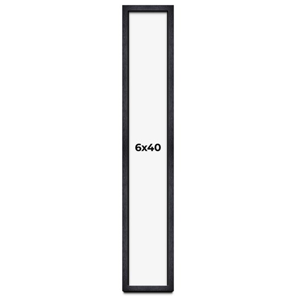 6x40 Shadow Box Frame Black | 1 Inches Deep Real Wood Farmhouse Shadowbox Display Frame | UV