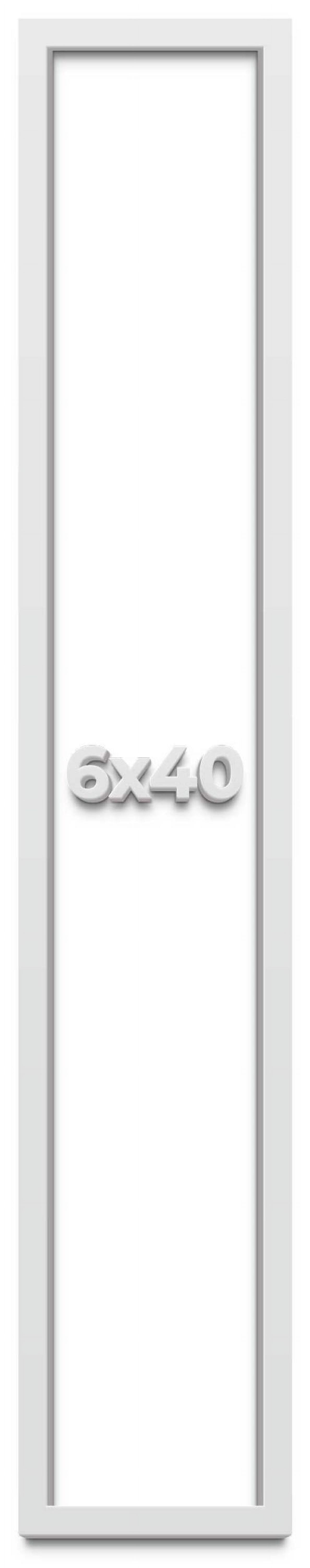 6x40 Shadow Box Frame White | 2 Inches Deep Real Wood Contemporary ...