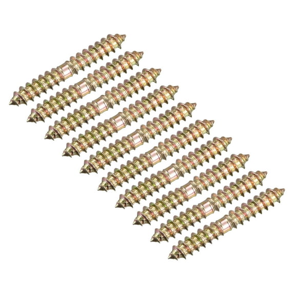 6x40mm Hanger Bolts, 24 Pack Double Ended Thread Wood to Wood Dowel Screws