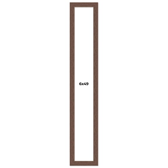 6x49 Frame Brown Distressed Barnwood Picture Frame | Rustic Farmhouse Photo Frame Includes UV