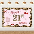 thumbnail image 1 of 6x4FT Cheetah 21st Birthday Backdrop Pink Leopard Bow 21st Birthday Photography Background Jungle Safari Cheetah Wild 21st Bday Party Decorations Banner Supplies Photo Booth Props, 1 of 6