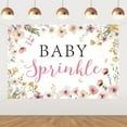 thumbnail image 1 of 6x4FT Wildflower Baby Shower Backdrop Sprinkle Flower Theme Baby Shower Photography Background for Girl Little Wildflower Floral Gender Reveal Party Decorations Banner Supplies Photo Booth Props, 1 of 4