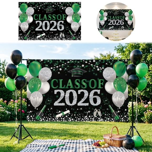 6x4ft Prom 2026 Graduations Backdrop Class of 2026 - Congratulate Graduation Photography Background Congrats Grad Banner Decorations, Backdrop Decorations Supplies