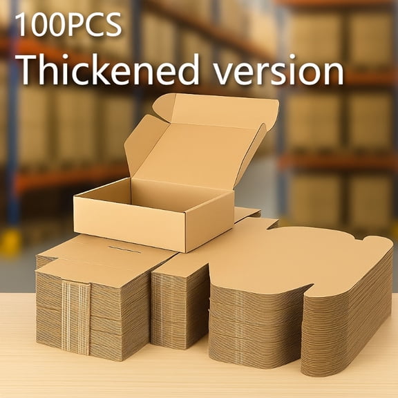 6x4x1.5 Inch Shipping Boxes Bulk, Express Box, 100/102pcs Brown, Tab Lock Tuck Top Mailer Boxes, Small Cardboard Gift Boxes for Wrapping Mailing Present, Suitable for Packaging Christmas