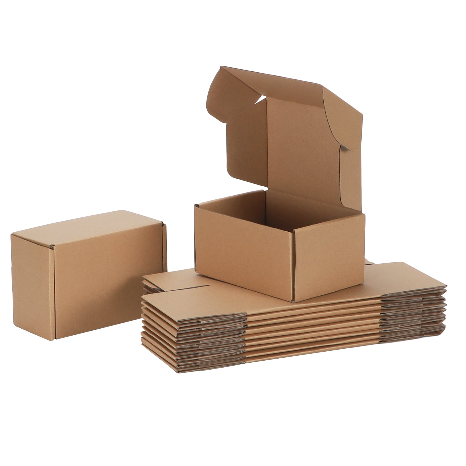 6x4x3 Shipping Boxes Set of 20, Brown Corrugated Cardboard Box for Small Business