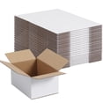 thumbnail image 1 of 6x4x3 Shipping Boxes Set of 40, White Corrugated Cardboard Box for Small Business, 1 of 6