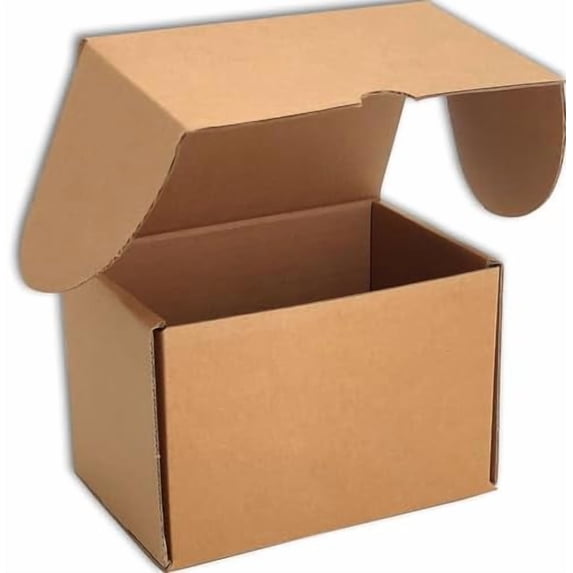 6x4x4 inches Small Shipping Boxes Set of 25 - Brown Mailer Corrugated Cardboard Boxes for Shipping Packaging Mailing Products