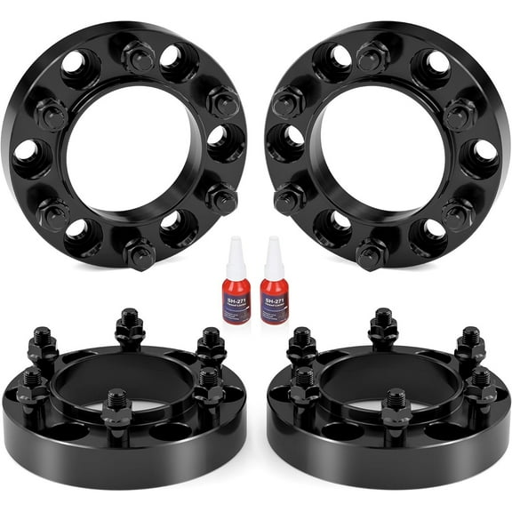 6x5.5 Hubcentric Wheel Spacers 1.25 Inch for 1995-2023 Tacoma 4Runner with Lug Nuts, 6x139.7mm Forged Wheel Spacer with 106mm Bore 12x1.5 Studs for Tundra FJ Cruise Fortuner Sequoia GX460 GX470