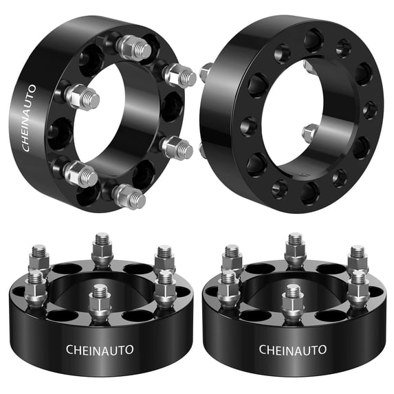 6x5.5 Wheel Spacers for Silverado1500 1999-2021,Sierra1500 1999-2021,2 Inch 4Pcs 6x139.7mm Wheel Spacer for TahoeSuburbanAvalanche YukonEscalade,with 14x1.5 Studs & 78.1mm Hub Bore