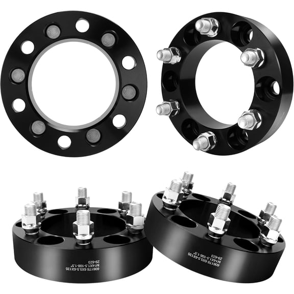 6x5.5 to 6x135 Wheel Adapters for F150 Wheels on 4Runner Vehicle, 1.5 inch 6x139.7mm to 6x135mm Wheel Adapter 108mm Hub Bore with M14x1.5 Studs