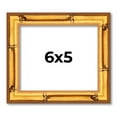 thumbnail image 1 of 6x5 Frame Gold Bamboo Solid Wood Picture Frame | 1 Inch Moulding Width | Interior Frame Depth 0.75, 1 of 8