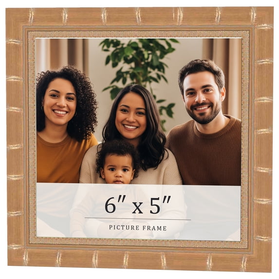 6x5 Frame Gold Real Wood Picture Frame Width 1.5 inches | Interior Frame Depth 0.5 inches | Bhutan