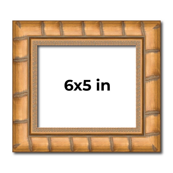 6x5 Frame Gold Real Wood Picture Frame Width 1.5 inches | Interior Frame Depth 0.5 inches | Bhutan
