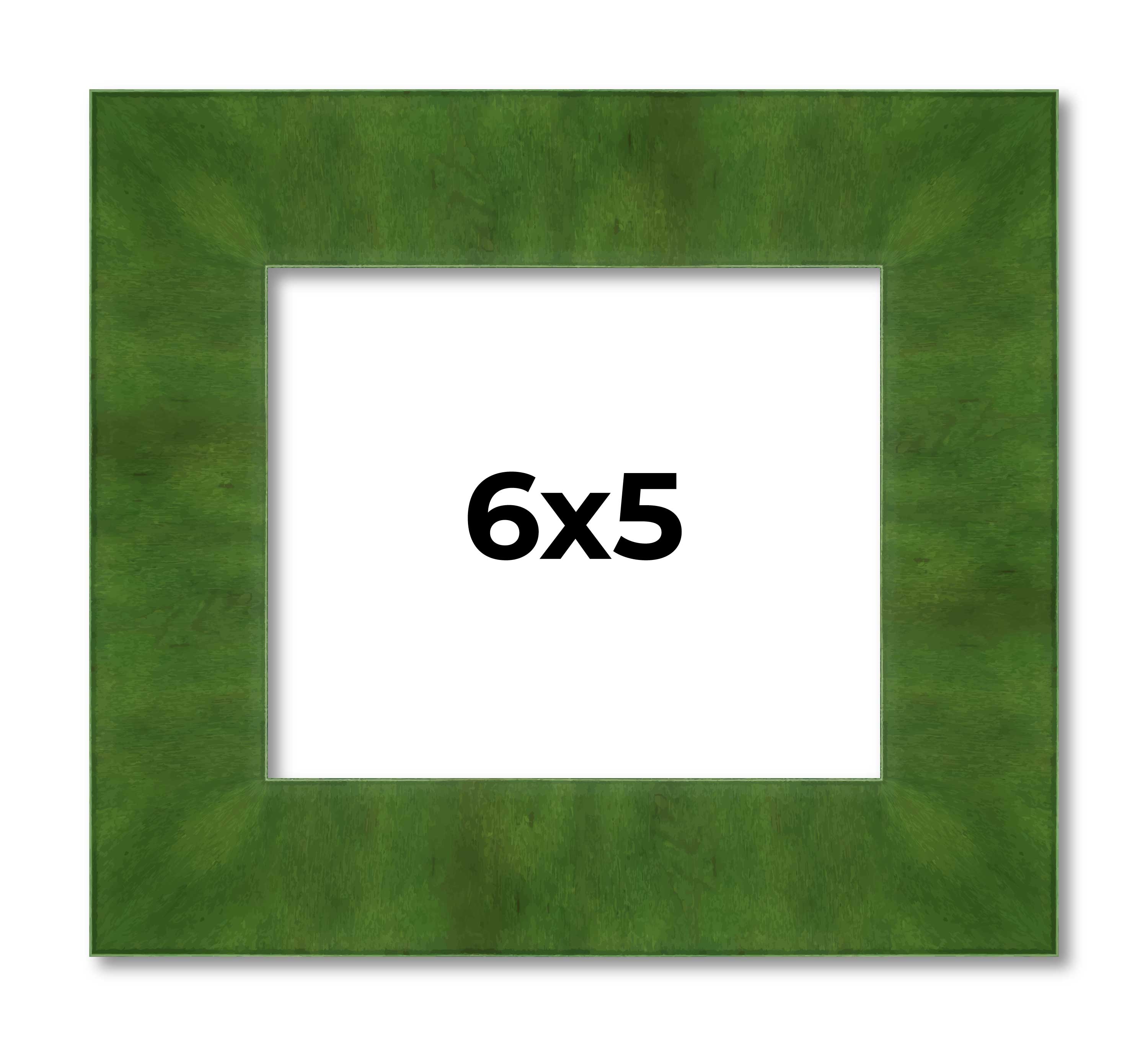 6x5 Frame Green Burl Solid Wood Picture Frame | 1.75 Inches Moulding ...