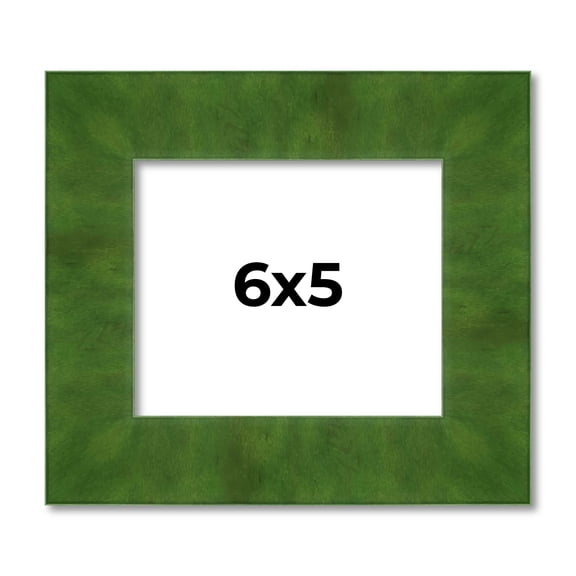 6x5 Frame Green Burl Solid Wood Picture Frame | 1.75 Inches Moulding Width | Interior Frame Depth