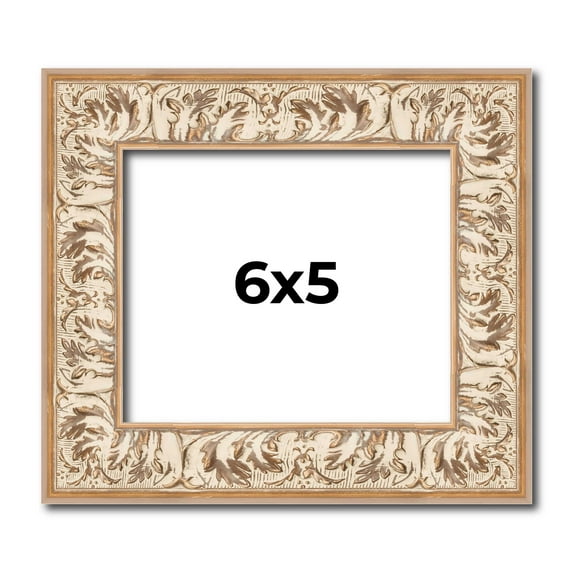 6x5 Frame White Real Wood Picture Frame Width 1.5 inches | Interior Frame Depth 0.5 inches | Aurora