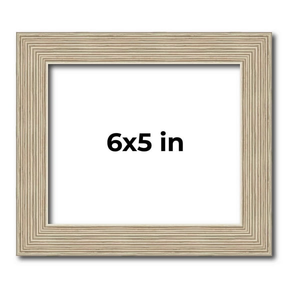 6x5 IN Frame Grey Solid Wood Picture Frame Width 1 Inches | Interior Frame Depth 0.5 Inches |