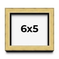 thumbnail image 1 of 6x5 IN Shadow Box Frame Gold | 1.375 Inches Deep Real Wood Contemporary Shadowbox Display Frame |, 1 of 7