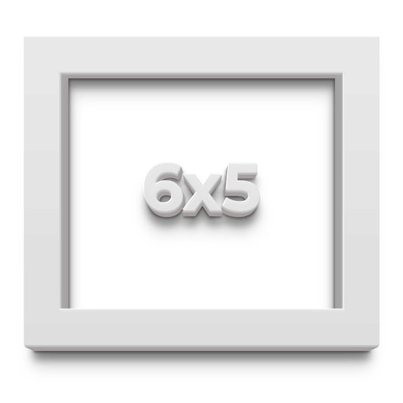 6x5 IN Shadow Box Frame White | 1 Inches Deep Real Wood Contemporary Shadowbox Display Frame | UV