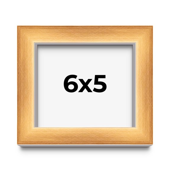 6x5 Shadow Box Bronze Cross-Brushed Display Frame | 1.625 Inches Deep Solid Wood | UV Resistant