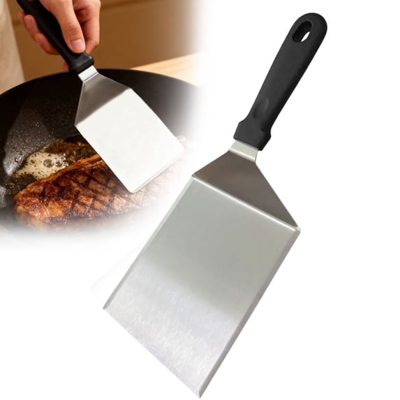 6x5 inch Extra Wide Large Grill Spatula Heavy Duty Stainless Steel Griddle Burger Spatula Kitchen Spatula with Cutting Edges Multifunctional Cooking Turner for Skillets Grills