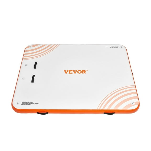 6x5FT Inflatable Floating Dock Mat, Non-Slip Pool/Beach/Ocean Platform with Carry Bag & Ladder, Portable Water Raft for Swimming, Relaxing