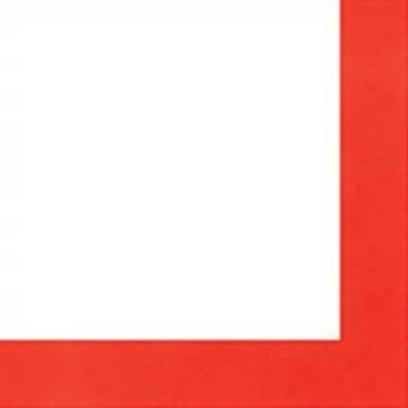 6x6 - 6 x 6 Flat Red Solid Wood Frame with UV Framer's Acrylic & Foam Board Backing - Great For a