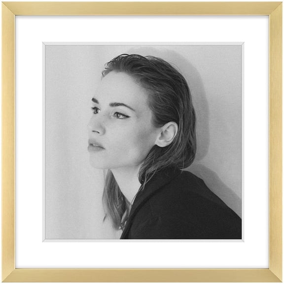 6x6 Aluminum Picture Frame - Professional Gallery Wall Frame With 5x5 Mat, Scratch-Resistant Glass & Sawtooth Hanger for Photos, Artwork & Prints - Brushed Champagne Gold - 1 Pack