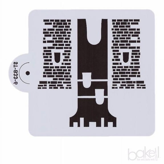 6x6 Castle Print Themed Stencil