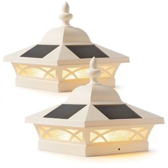 6x6 Coventry Solar Post Cap - White Aluminum - Fits 5"x5", 5.5"x5.5", and 6"x6" Posts