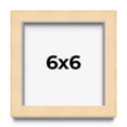 thumbnail image 1 of 6x6 Frame Beige Real Wood Picture Frame Width 0.75 inches | Interior Frame Depth 0.5 inches |, 1 of 8