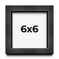 thumbnail image 1 of 6x6 Frame Black Charcoal Grey Wood Textured Picture Frame | 0.75 Inch Moulding Width | Gunmetal, 1 of 8
