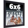 thumbnail image 1 of 6x6 Frame Black Real Wood Picture Frame Width 0.75 inches | Interior Frame Depth 0.5 inches | Black, 1 of 8