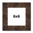 thumbnail image 1 of 6x6 Frame Brown Burl Real Wood Picture Frame Width 1.625 Inches | Interior Frame Depth 0.5 Inches |, 1 of 8