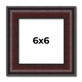 thumbnail image 1 of 6x6 Frame Brown Round Mahogany Solid Wood Picture Frame | 1.625 Inch Moulding Width | with UV, 1 of 8