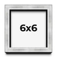 thumbnail image 1 of 6x6 Frame Brushed Silver Solid Wood Picture Frame | 0.75 Inch Moulding Width | Rabbet Depth 0.75, 1 of 5