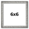 thumbnail image 1 of 6x6 Frame Silver Grey Distressed Solid Wood Picture Frame | 0.75 Inch Moulding Width | Interior, 1 of 8