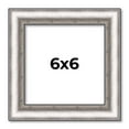 thumbnail image 1 of 6x6 Frame Silver Real Wood Picture Frame Width 1.25 Inches | Interior Frame Depth 0.5 Inches |, 1 of 8