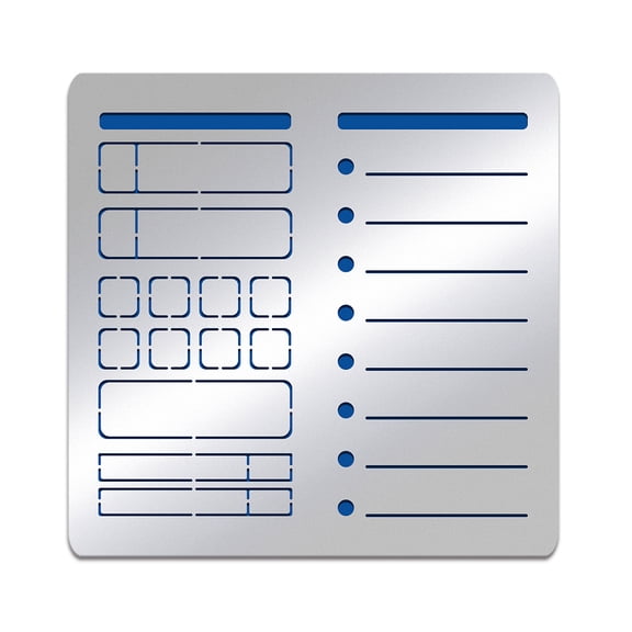 6x6 Inch Journal Frame Stainless Steel Stencils Line/Dots/Checkered Metal Stencil for Wood Carving Drawings