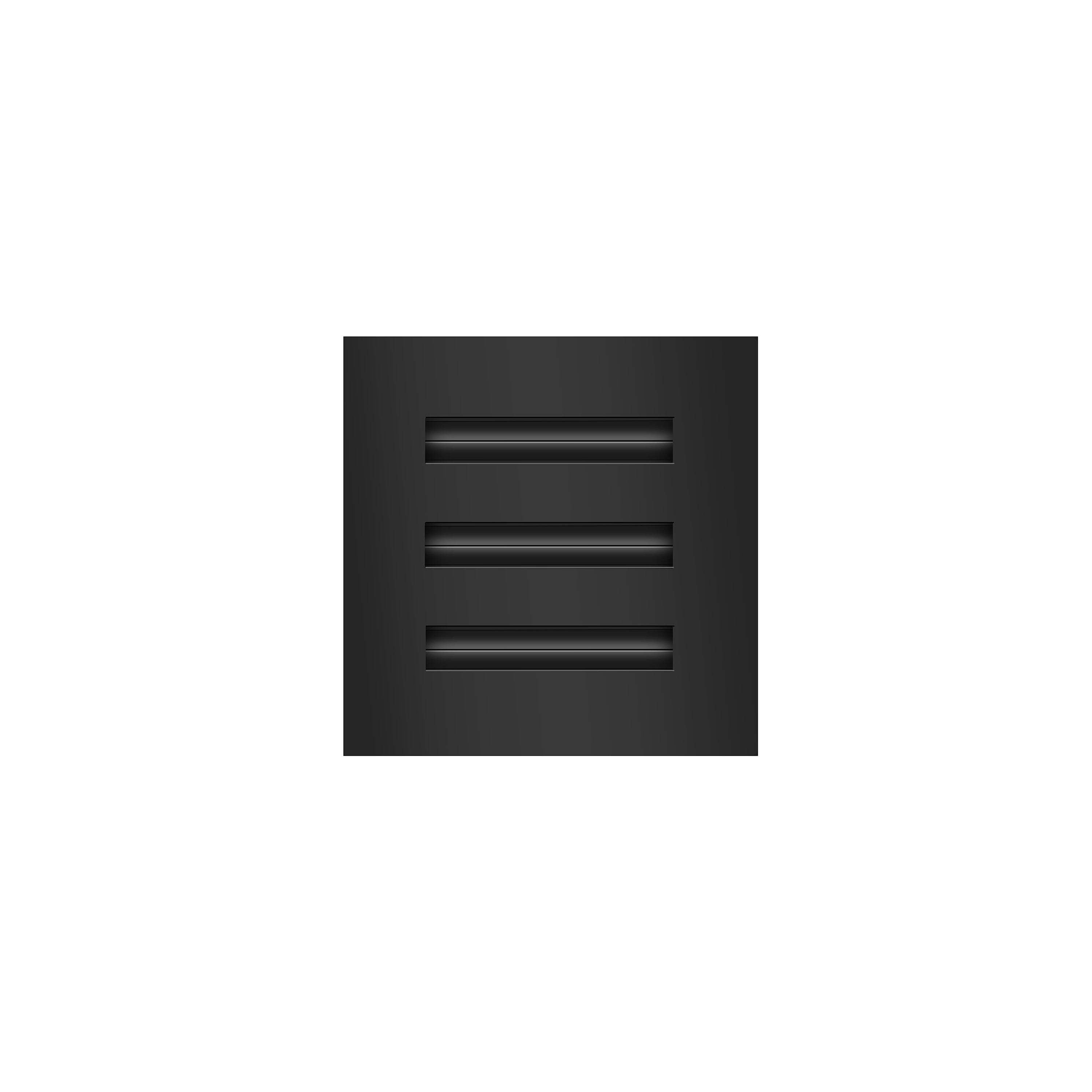 8x8 Black Aluminum Modern AC Vent Cover