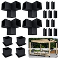 thumbnail image 1 of 6x6 Pergola Brackets Kit for 8' x 8' DIY 4-Post Pergola for Small Patio - Slatted Roof Pergola System (Lumber Not Included), 1 of 5