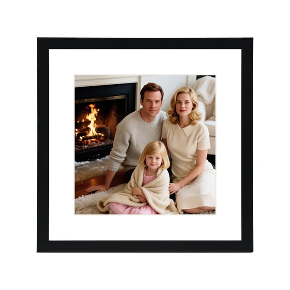 6x6 Picture Frame, Wall Mount & Tabletop Photo Frame for Home Table Decor, Black