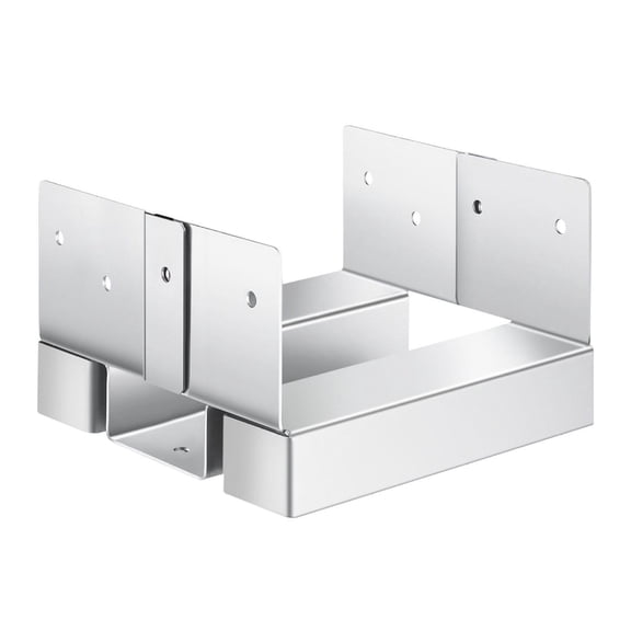 6x6 Post Base - 10 Pack, Concrete Post Anchors 5.5x5.5in, Heavy Duty Zinc Plated Steel Pergola Brackets with 1 Inch Standoff, Patio Deck Post Support