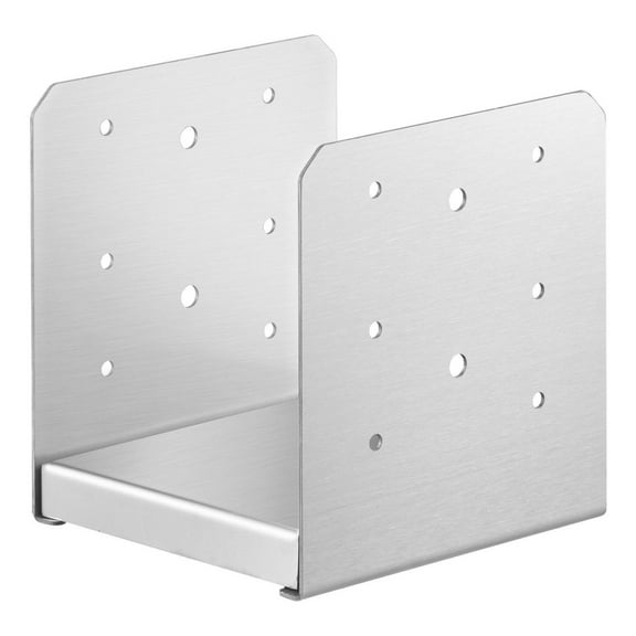 6x6 Post Base - 10 Pack Stainless Steel Adjustable Post Anchor Bracket, Deck Porch Railing Support, Decorative Anchor Plate for Pavilion Handrail
