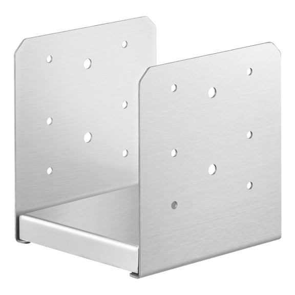 6x6 Post Base Stainless Steel - Adjustable Post Anchor Bracket for Decks, Porches & Railings - Heavy Duty Decorative Anchor Plate - 1 Pack