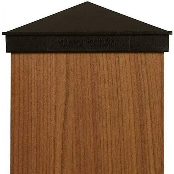 6x6 Post Cap (5.5") Black Aluminum Pyramid Style Metal Top for Outdoor Fences, Mailboxes & Decks, by Atlanta Post Cap