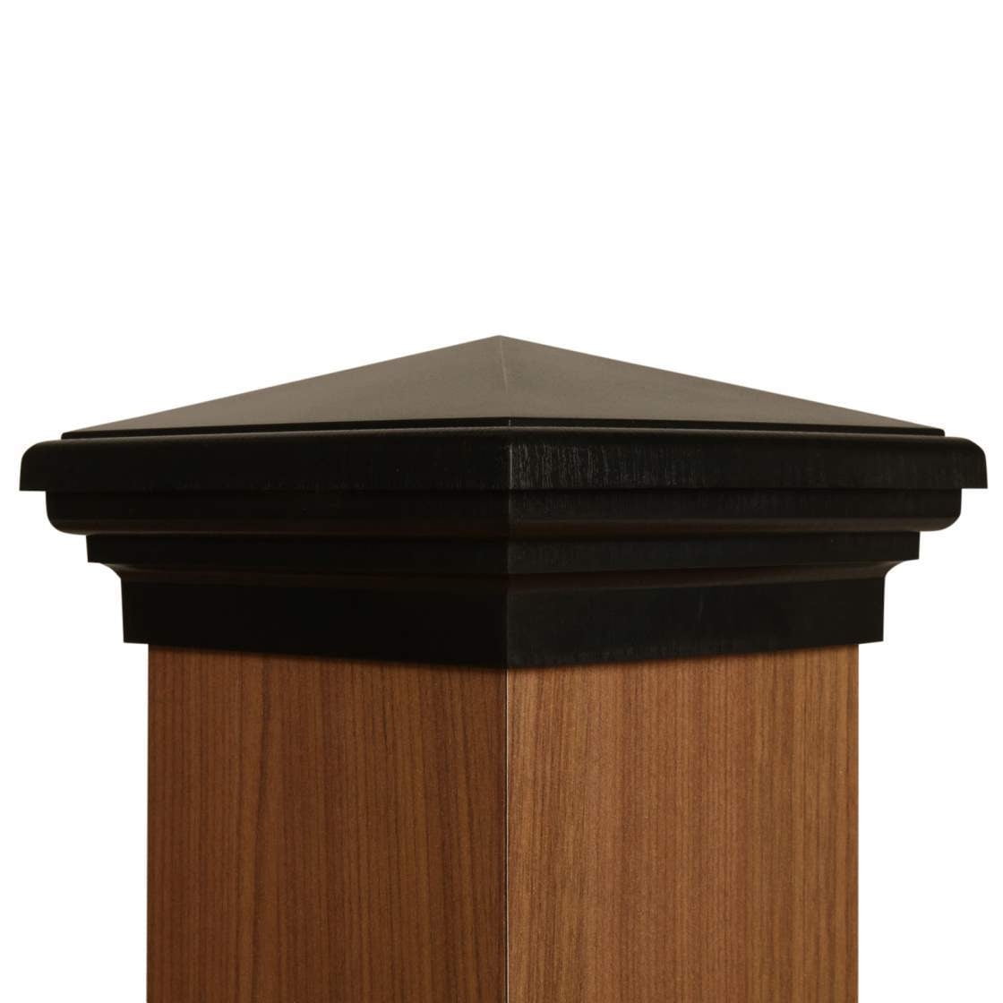 6x6 Post Cap (5.5") (Case of 14) Black New England Pyramid Style Square